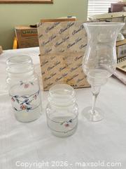 MaxSold Auction: Princess House Glass Canisters, Hurricane & Stemware Floral Band - Las Vegas (Nevada, USA) PARTNER MANAGED Estate Sale Online Auction -  Argent Star Court