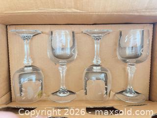 MaxSold Auction: Princess House Lead Crystal Wine Glasses, Etched Floral (Set of 4) - Las Vegas (Nevada, USA) PARTNER MANAGED Estate Sale Online Auction -  Argent Star Court