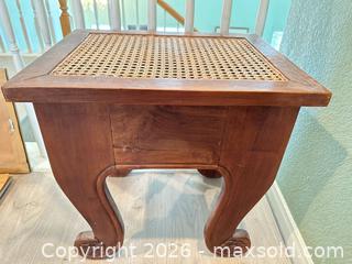 MaxSold Auction: Rattan Cane Side Table with Drawer and Woven Top - Las Vegas (Nevada, USA) PARTNER MANAGED Estate Sale Online Auction -  Argent Star Court