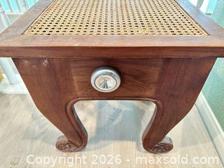 MaxSold Auction: Rattan Cane Side Table with Drawer and Woven Top - Las Vegas (Nevada, USA) PARTNER MANAGED Estate Sale Online Auction -  Argent Star Court