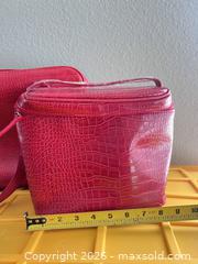 MaxSold Auction: Red Croc-Embossed Faux Leather Handbag with Zipper - Las Vegas (Nevada, USA) PARTNER MANAGED Estate Sale Online Auction -  Argent Star Court