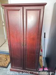 MaxSold Auction: Sauder Cherry Tall Armoire / Wardrobe - Las Vegas (Nevada, USA) PARTNER MANAGED Estate Sale Online Auction -  Argent Star Court