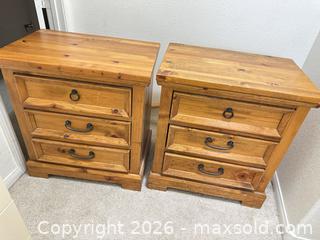 MaxSold Auction: Set of 2 Solid Wood Honey-Stained Nightstands - Las Vegas (Nevada, USA) PARTNER MANAGED Estate Sale Online Auction -  Argent Star Court
