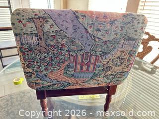 MaxSold Auction: Small Tapestry Upholstered Footstool with Storage - Las Vegas (Nevada, USA) PARTNER MANAGED Estate Sale Online Auction -  Argent Star Court