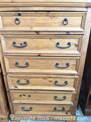 MaxSold Auction: Solid Wood Rustic Armoire / TV Cabinet and Dresser, Honey Finish - Las Vegas (Nevada, USA) PARTNER MANAGED Estate Sale Online Auction -  Argent Star Court