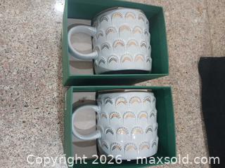 MaxSold Auction: Starbucks Ceramic Mug Pair with Gold Accent - Las Vegas (Nevada, USA) PARTNER MANAGED Estate Sale Online Auction -  Argent Star Court