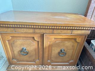 MaxSold Auction: Traditional Solid Wood Honey Cabinet with Two Doors - Las Vegas (Nevada, USA) PARTNER MANAGED Estate Sale Online Auction -  Argent Star Court