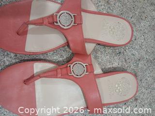 MaxSold Auction: Vince Camuto Coral Leather Slip-On Toe-Post Sandals Size 7.5 / 37.5 - Las Vegas (Nevada, USA) PARTNER MANAGED Estate Sale Online Auction -  Argent Star Court