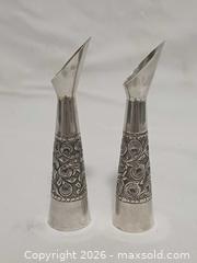 MaxSold Auction: 2 Vintage Sterling Silver Mini 5.25" Bud Vase - Toronto (Ontario, Canada) PARTNER MANAGED Reseller Online Auction - Queen Street West.