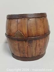 MaxSold Auction: Antique Chinese Wooden Barrel - Toronto (Ontario, Canada) PARTNER MANAGED Reseller Online Auction - Queen Street West.