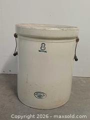 MaxSold Auction: Antique Medalta Pottery 8 Gallon Stoneware Crock  - Toronto (Ontario, Canada) PARTNER MANAGED Reseller Online Auction - Queen Street West.