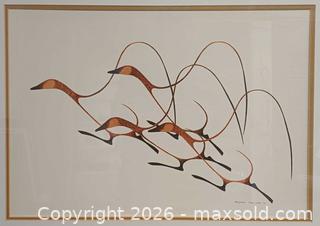 MaxSold Auction: Autumn Flight by Benjamin Chee Chee Art Print 29"X22" - Toronto (Ontario, Canada) PARTNER MANAGED Reseller Online Auction - Queen Street West.