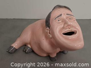 MaxSold Auction: Brian Mulroney Piggy Bank by A.O. Pavlenko - Toronto (Ontario, Canada) PARTNER MANAGED Reseller Online Auction - Queen Street West.