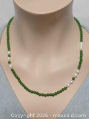 MaxSold Auction: Jade & Pearl Beads Necklace  - Toronto (Ontario, Canada) PARTNER MANAGED Reseller Online Auction - Queen Street West.