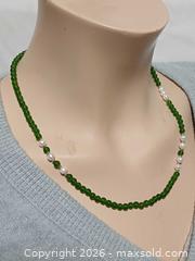 MaxSold Auction: Jade & Pearl Beads Necklace  - Toronto (Ontario, Canada) PARTNER MANAGED Reseller Online Auction - Queen Street West.