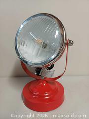 MaxSold Auction: Metal Red Round Spotlight Tabletop Lamp - Toronto (Ontario, Canada) PARTNER MANAGED Reseller Online Auction - Queen Street West.