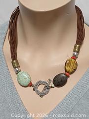 MaxSold Auction: Silpada 925 Silver & Brass Tiger Eye Coral Turquoise Necklace  - Toronto (Ontario, Canada) PARTNER MANAGED Reseller Online Auction - Queen Street West.