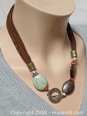 MaxSold Auction: Silpada 925 Silver & Brass Tiger Eye Coral Turquoise Necklace  - Toronto (Ontario, Canada) PARTNER MANAGED Reseller Online Auction - Queen Street West.