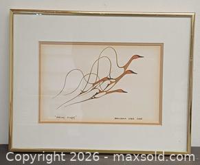 MaxSold Auction: Spring Flight by Benjamin Chee Chee Art Print 13.5"X10.5" - Toronto (Ontario, Canada) PARTNER MANAGED Reseller Online Auction - Queen Street West.