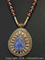 MaxSold Auction: Vintage Afghan Tribal Brass Beads Lapis Lazuli Pendant Neclace  - Toronto (Ontario, Canada) PARTNER MANAGED Reseller Online Auction - Queen Street West.