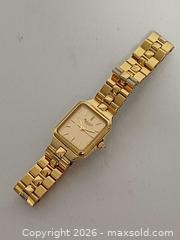 MaxSold Auction: Vintage Boluva Gold Tone Quartz Rectangular Watch Working  - Toronto (Ontario, Canada) PARTNER MANAGED Reseller Online Auction - Queen Street West.