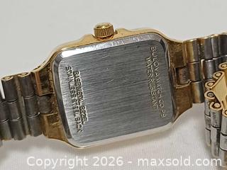 MaxSold Auction: Vintage Boluva Gold Tone Quartz Rectangular Watch Working  - Toronto (Ontario, Canada) PARTNER MANAGED Reseller Online Auction - Queen Street West.