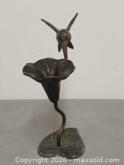 MaxSold Auction: Vintage Bronze Hummingbird Flower Sculpture  - Toronto (Ontario, Canada) PARTNER MANAGED Reseller Online Auction - Queen Street West.