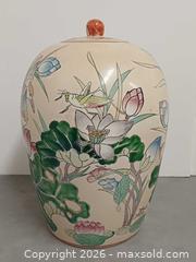 MaxSold Auction: Vintage Chinoiserie Birds Lotus Flowers Lilly Pads Ginger Jar - Toronto (Ontario, Canada) PARTNER MANAGED Reseller Online Auction - Queen Street West.