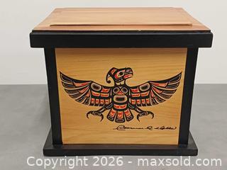 MaxSold Auction: Vintage Clarence A. Wells Haida Wooden Box - Toronto (Ontario, Canada) PARTNER MANAGED Reseller Online Auction - Queen Street West.