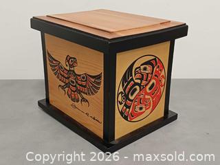 MaxSold Auction: Vintage Clarence A. Wells Haida Wooden Box - Toronto (Ontario, Canada) PARTNER MANAGED Reseller Online Auction - Queen Street West.