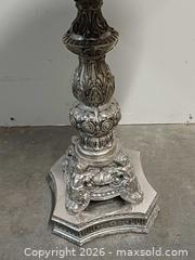 MaxSold Auction: Vintage Italian Marbe Top Ornate Silver Pedestal Base Side Table - Toronto (Ontario, Canada) PARTNER MANAGED Reseller Online Auction - Queen Street West.