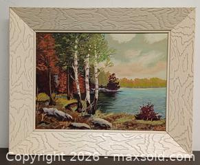 MaxSold Auction: Vintage Original Oil Painting Canadian Landscape Scence by Artist Penny Reid Signed - Toronto (Ontario, Canada) PARTNER MANAGED Reseller Online Auction - Queen Street West.