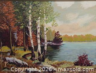 MaxSold Auction: Vintage Original Oil Painting Canadian Landscape Scence by Artist Penny Reid Signed - Toronto (Ontario, Canada) PARTNER MANAGED Reseller Online Auction - Queen Street West.