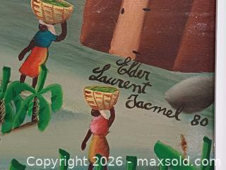 MaxSold Auction: Vintage Original Oil Painting Harvest Scence by Artist Laurent Signed & Dated - Toronto (Ontario, Canada) PARTNER MANAGED Reseller Online Auction - Queen Street West.