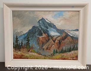 MaxSold Auction: Vintage Original Oil Painting on Board Mountains Landscape Scence Artist Signed - Toronto (Ontario, Canada) PARTNER MANAGED Reseller Online Auction - Queen Street West.