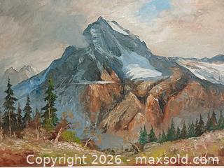 MaxSold Auction: Vintage Original Oil Painting on Board Mountains Landscape Scence Artist Signed - Toronto (Ontario, Canada) PARTNER MANAGED Reseller Online Auction - Queen Street West.