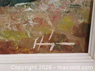 MaxSold Auction: Vintage Original Oil Painting on Board Mountains Landscape Scence Artist Signed - Toronto (Ontario, Canada) PARTNER MANAGED Reseller Online Auction - Queen Street West.