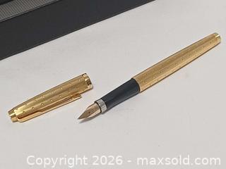 MaxSold Auction: Vintage Parker 75 Perie Gold Plated Fountain Pen 14K Nib - Toronto (Ontario, Canada) PARTNER MANAGED Reseller Online Auction - Queen Street West.