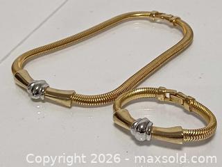 MaxSold Auction: Vintage Pegasus Coro Gold & Silver Tone Necklace Bracelet Set  - Toronto (Ontario, Canada) PARTNER MANAGED Reseller Online Auction - Queen Street West.