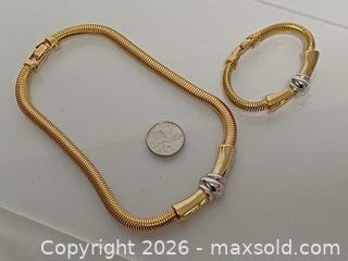 MaxSold Auction: Vintage Pegasus Coro Gold & Silver Tone Necklace Bracelet Set  - Toronto (Ontario, Canada) PARTNER MANAGED Reseller Online Auction - Queen Street West.