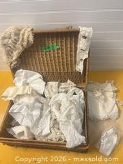 MaxSold Auction: Wicker basket of Lace - Carleton Place (Ontario, Canada) SELLER MANAGED Reseller Online Auction - Victoria Street