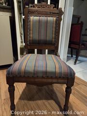 MaxSold Auction: Antique Eastlake Style Parlour/ Dining Chair - Hamilton (Ontario, Canada) SELLER MANAGED Estate Sale Online Auction - Bishopsgate Avenue
