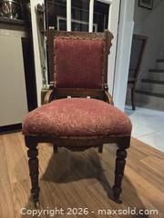 MaxSold Auction: Antique Victorian Eastlake Style Parlor Chair - Hamilton (Ontario, Canada) SELLER MANAGED Estate Sale Online Auction - Bishopsgate Avenue