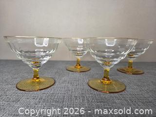 MaxSold Auction: Vintage Champagne Sherbet Glasses (4)  - Hamilton (Ontario, Canada) SELLER MANAGED Estate Sale Online Auction - Bishopsgate Avenue