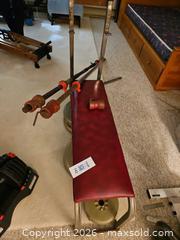 MaxSold Auction: Adjustable Weight Bench with Assorted Bars and York Plates - Kingston (Ontario, Canada) PARTNER MANAGED Moving Online Auction - Fernmoor Drive
