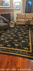 MaxSold Auction: Black Floral Area Rug 90" x 120" Synthetic Polypropylene - Kingston (Ontario, Canada) PARTNER MANAGED Moving Online Auction - Fernmoor Drive