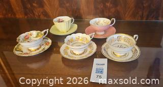 MaxSold Auction: Bone China Teacup & Saucer Sets, Floral Gilded Scalloped (5 sets) - Kingston (Ontario, Canada) PARTNER MANAGED Moving Online Auction - Fernmoor Drive