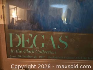 MaxSold Auction: Edgar Degas 1987 Exhibition Framed Poster (Large) - Kingston (Ontario, Canada) PARTNER MANAGED Moving Online Auction - Fernmoor Drive