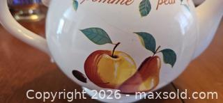 MaxSold Auction: Home Capilano Ceramic Teapot with Fruit (Apple/Pear) Design - Kingston (Ontario, Canada) PARTNER MANAGED Moving Online Auction - Fernmoor Drive