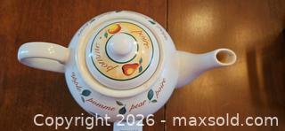 MaxSold Auction: Home Capilano Ceramic Teapot with Fruit (Apple/Pear) Design - Kingston (Ontario, Canada) PARTNER MANAGED Moving Online Auction - Fernmoor Drive